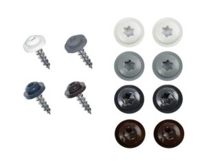 Fensterbankschrauben mit lackiertem Kopf und Polyamidscheibe