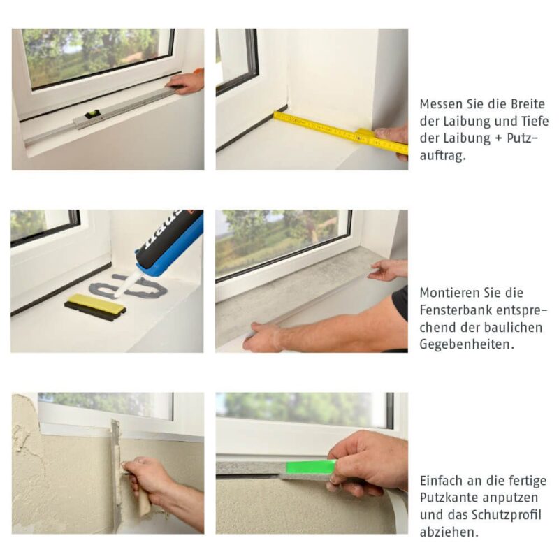 Innenfensterbank DeluxeLine Schattenfuge Anleitung