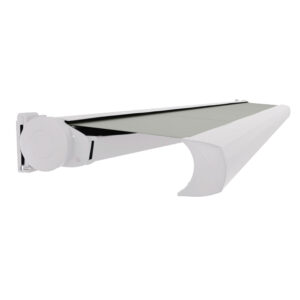 Elektrische Vollkassettenmarkise nach Maß | Weiß matt