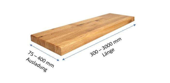 Info Massivholz Ausladung Länge