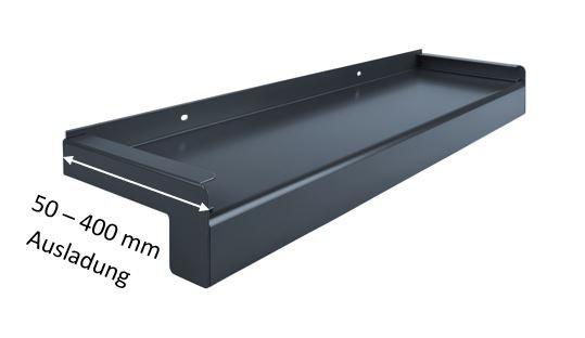 Alufensterbank Information zur Ausladung